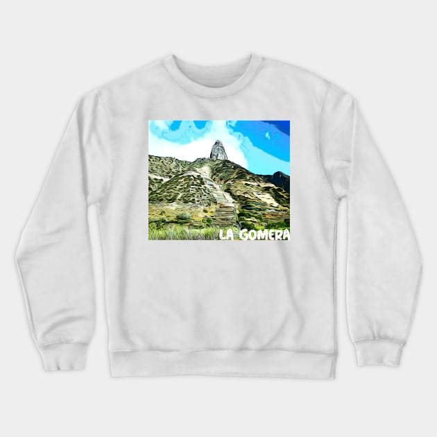 la gomera road rock islas canarias Crewneck Sweatshirt by lagomeratravel